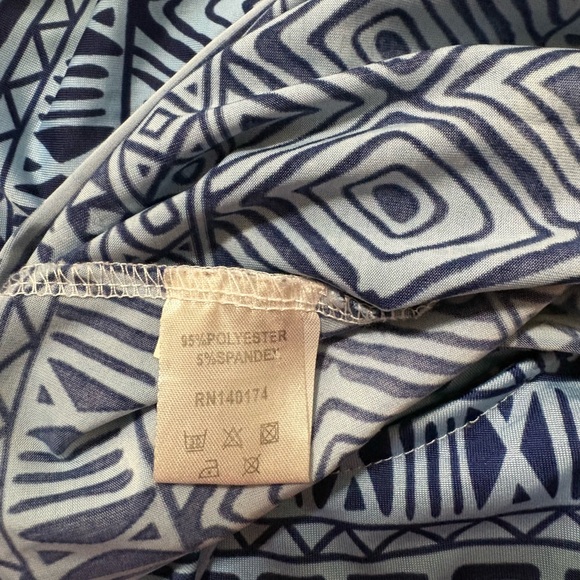 Blue Geometric Pattern Dress - Picture 5 of 5